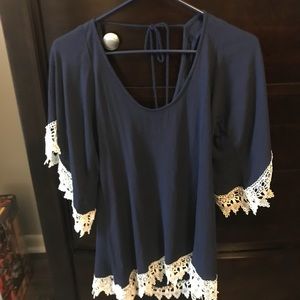 Navy blue Lucy Love coverup Sz XS